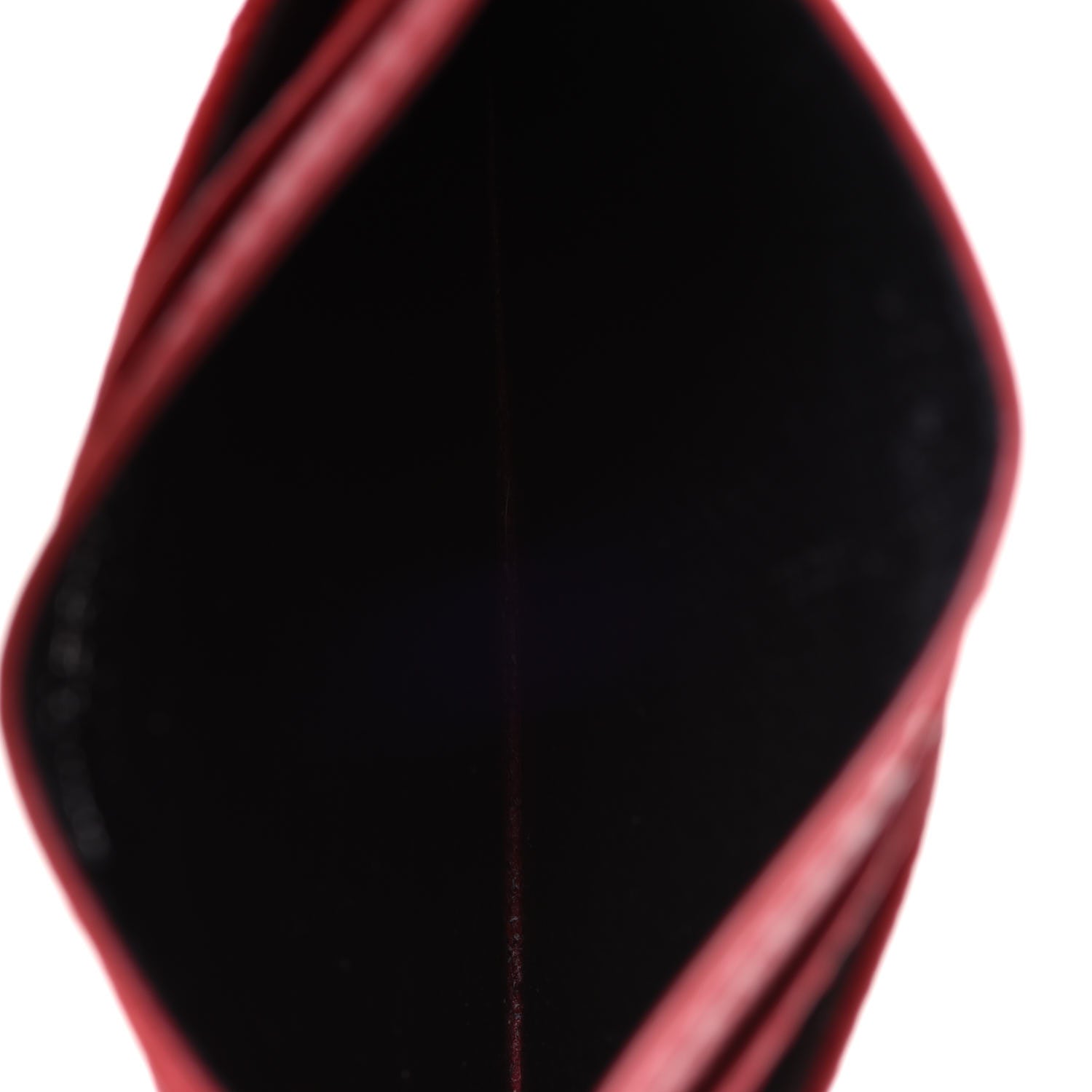 Saint Laurent Grain De Poudre Matelasse Chevron Monogram Credit Card Case Rouge Eros 5 of 8