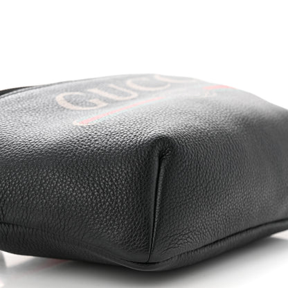 Gucci Grained Calfskin Logo Belt Bag Black 9 of 10
