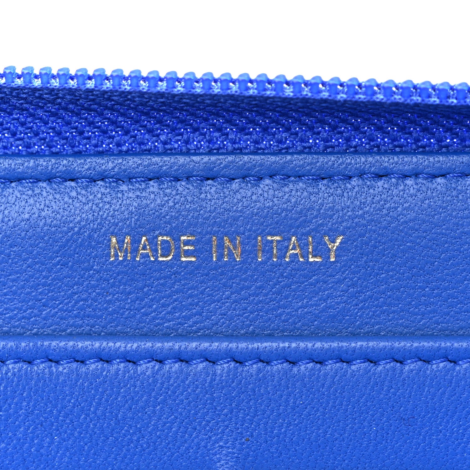 Chanel Lambskin Quilted Boy Zip Around Wallet Blue 7 of 8