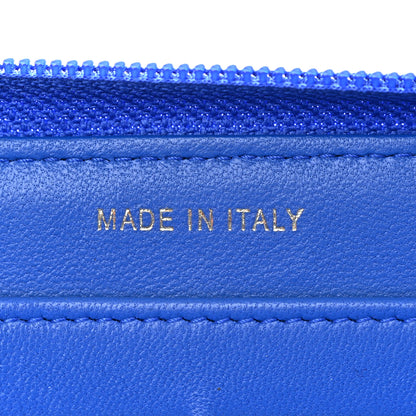 Chanel Lambskin Quilted Boy Zip Around Wallet Blue 7 of 8