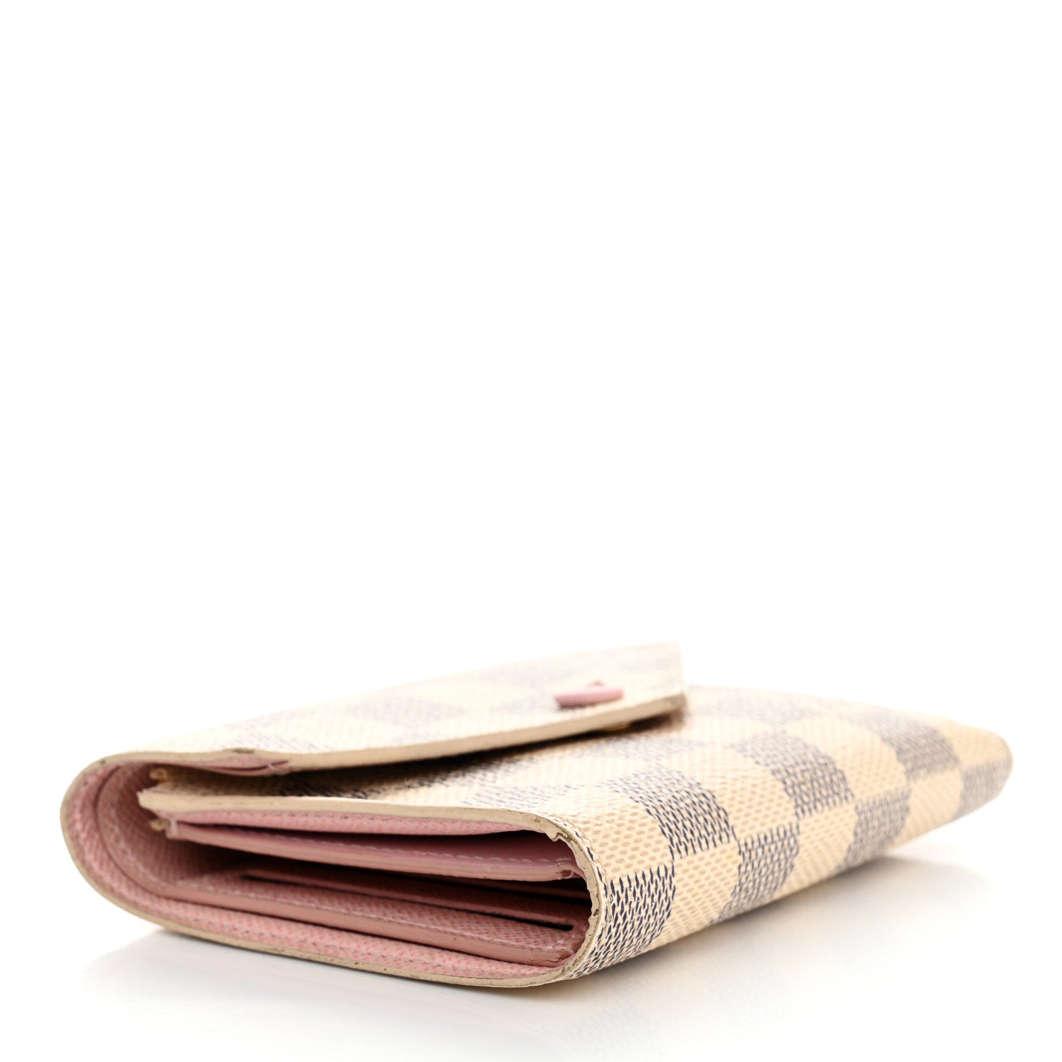 Louis Vuitton Damier Azur Victorine Wallet Rose Ballerine 11 of 15