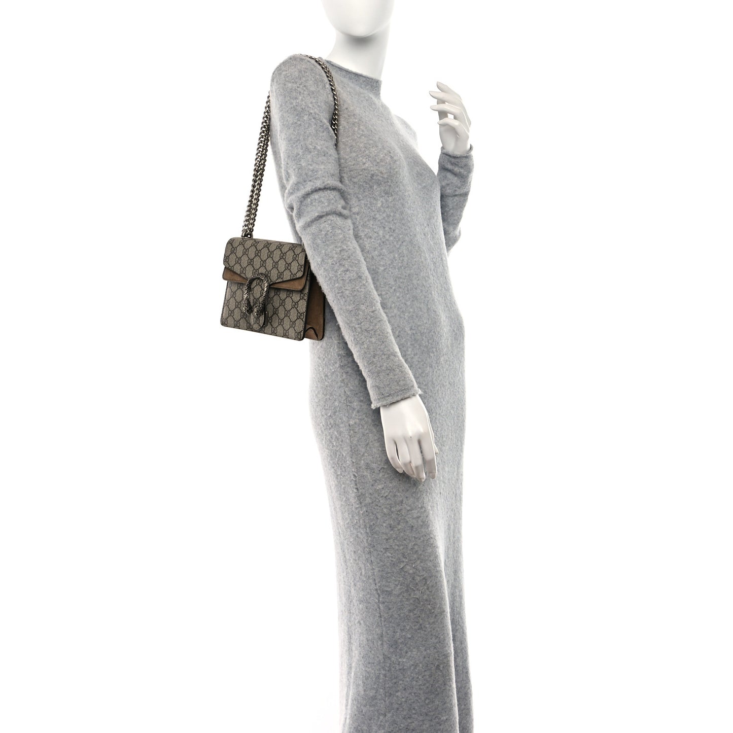 GG Supreme Monogram Mini Dionysus Shoulder Bag Taupe