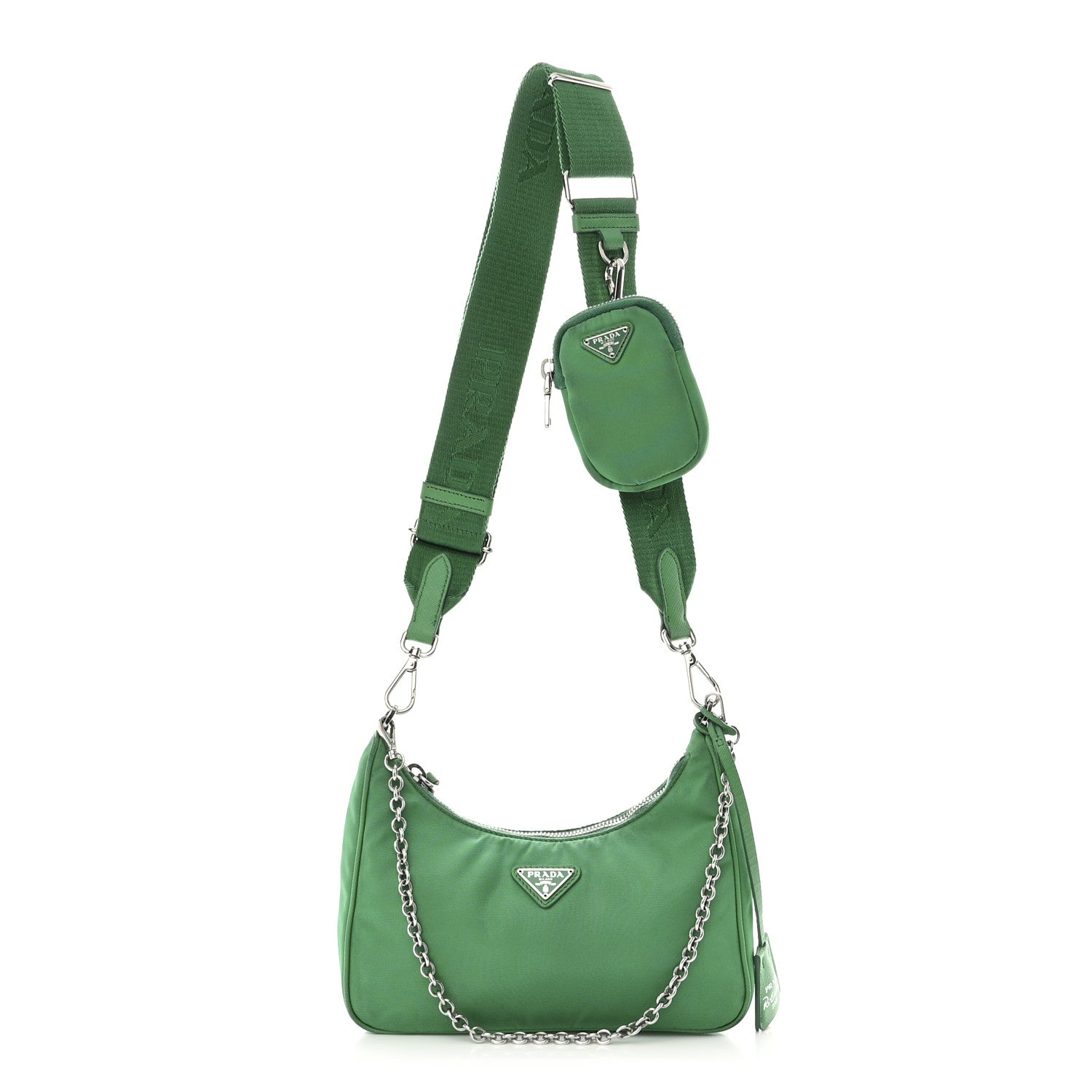 Prada Nylon Re-Edition 2005 Shoulder Bag Menta 1 of 14