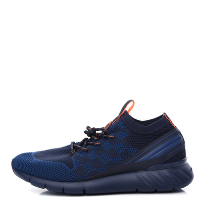 Louis Vuitton Knit Damier Mens Fastlane Sneakers 9.5 Cobalt 1 of 9
