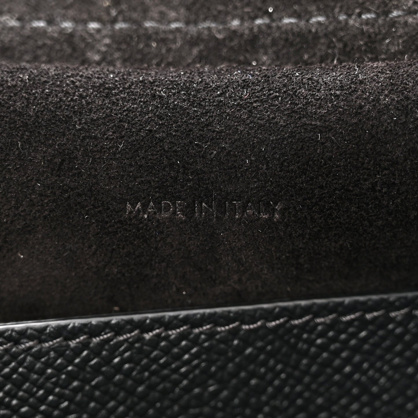 Grained Calfskin Micro Belt Bag Black