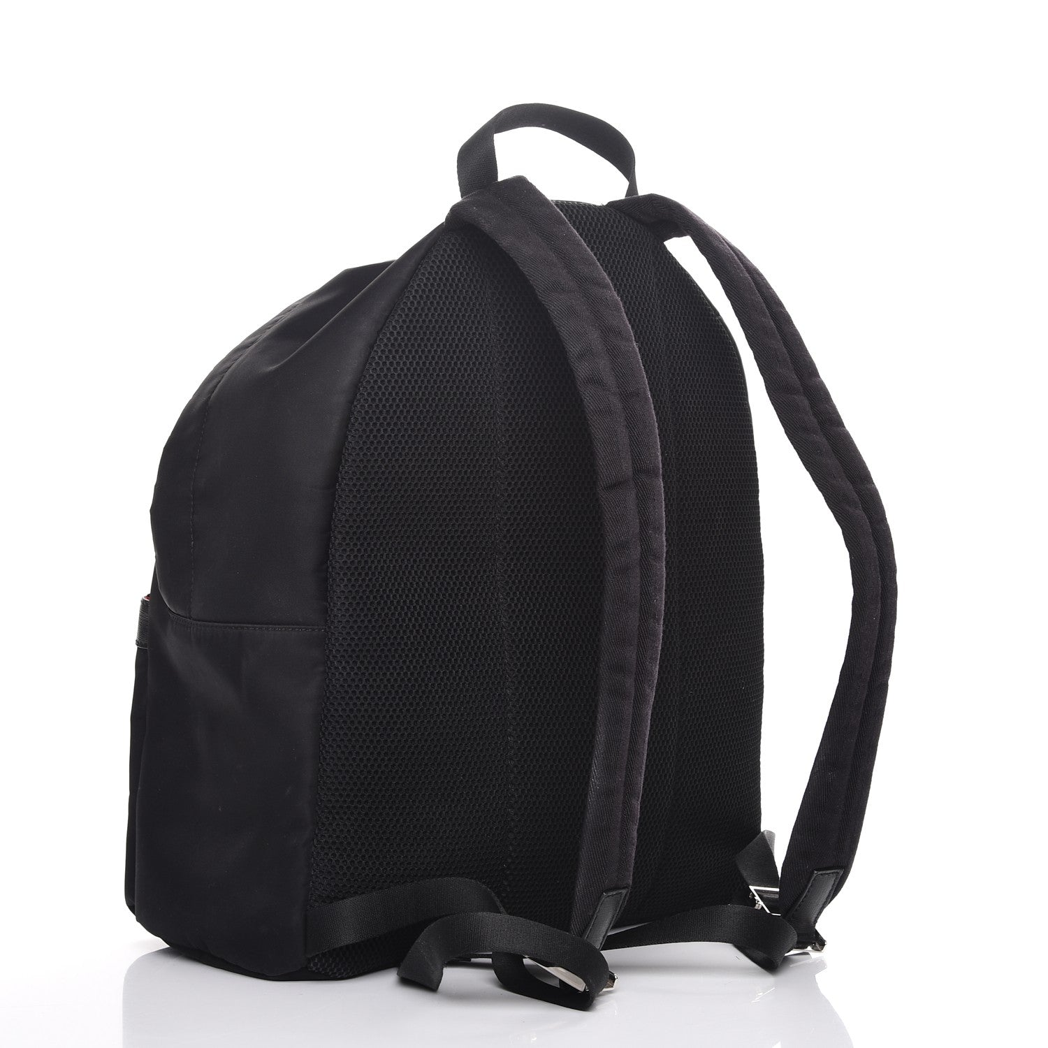 Fendi Nylon Vitello Elite Monster Eyes Rounded Backpack Black Yellow 3 of 11
