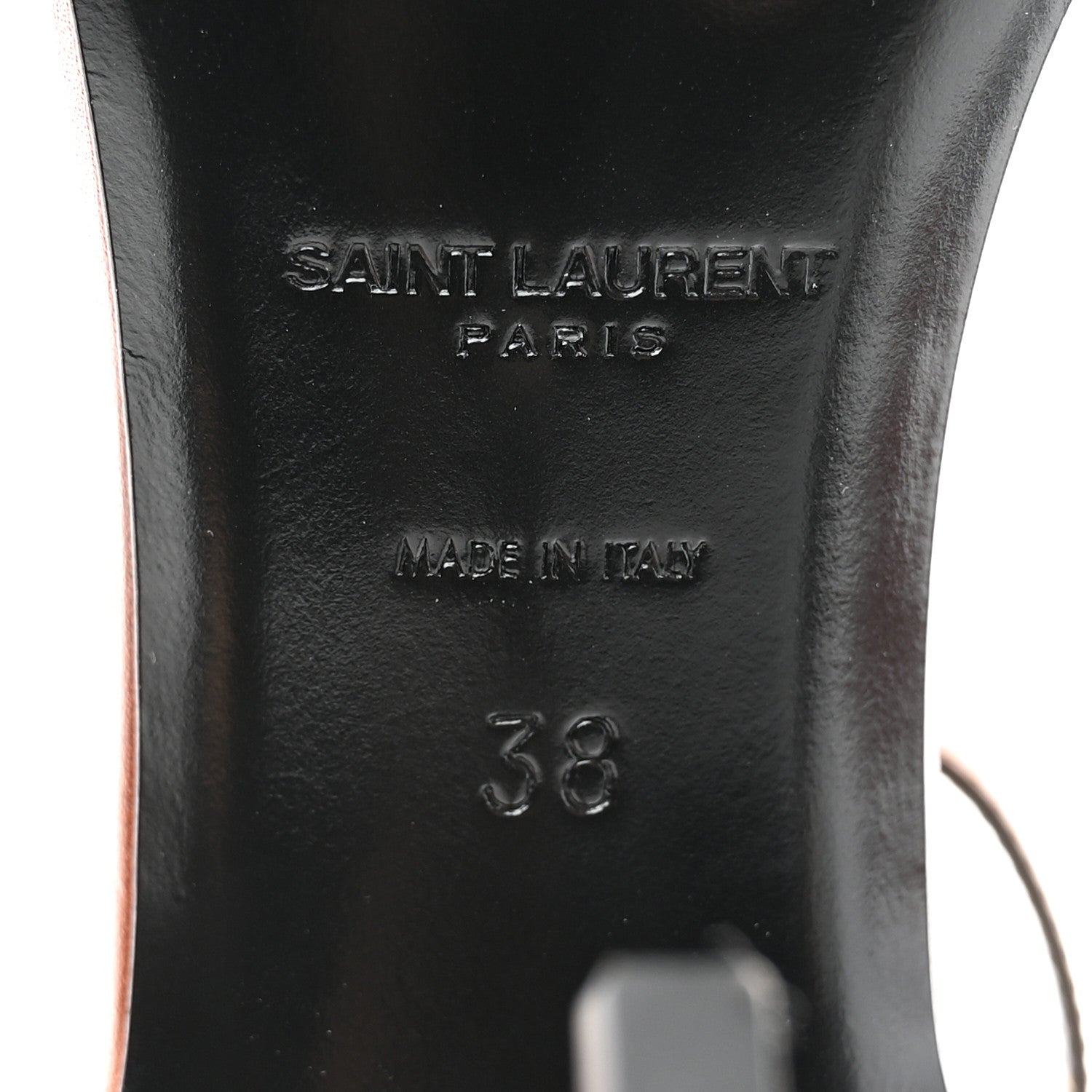 Saint Laurent Calfskin Opyum 85 Sandals 38 Cognac 6 of 14