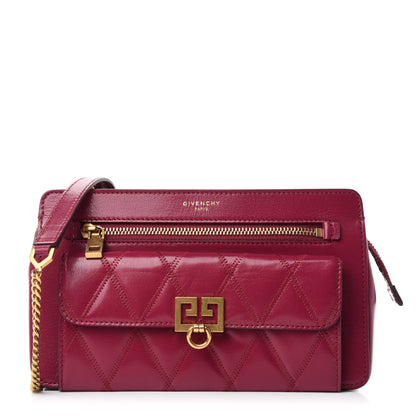 Givenchy Goatskin Diamond Quilted Pocket Crossbody Orchid Purple 1 of 9