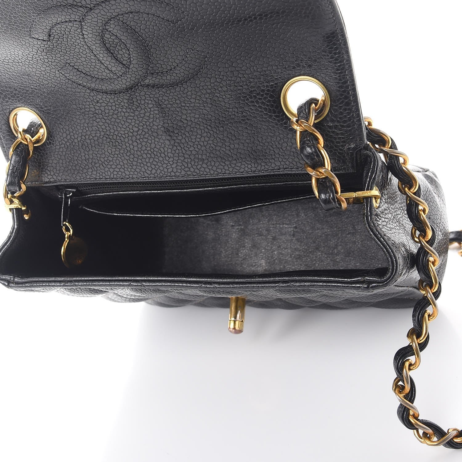 Chanel Caviar Quilted Mini Square Flap Black 6 of 10