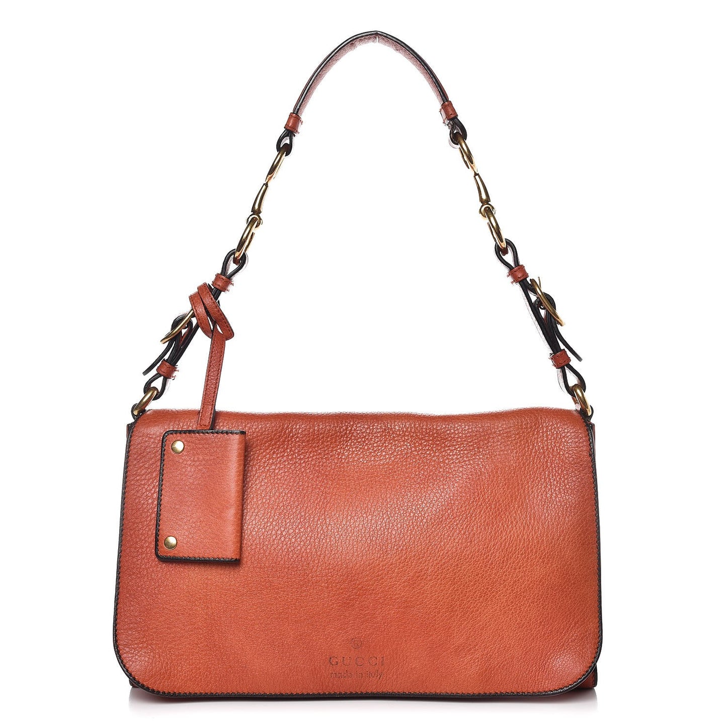 Calfskin Harness Shoulder Bag New Rust