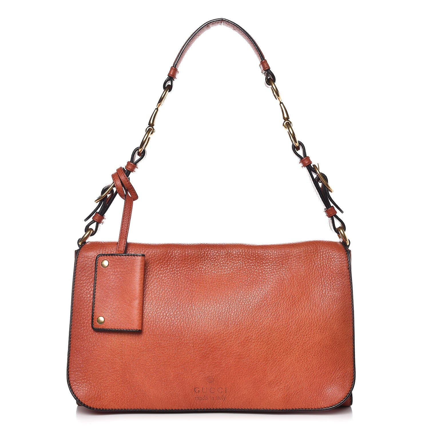 Gucci Calfskin Harness Shoulder Bag New Rust 1 of 20