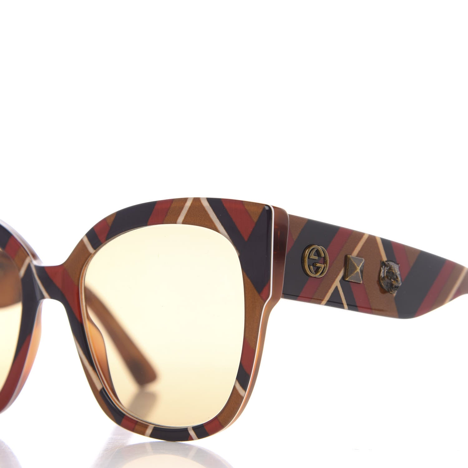 Gucci Acetate Square Frame Sunglasses GG0059S Multicolor 7 of 8