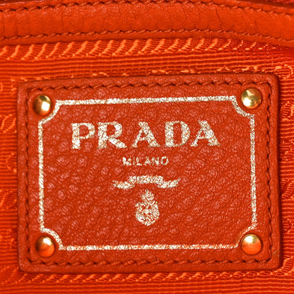 Prada Vitello Daino Shopping Tote Papaya 6 of 12