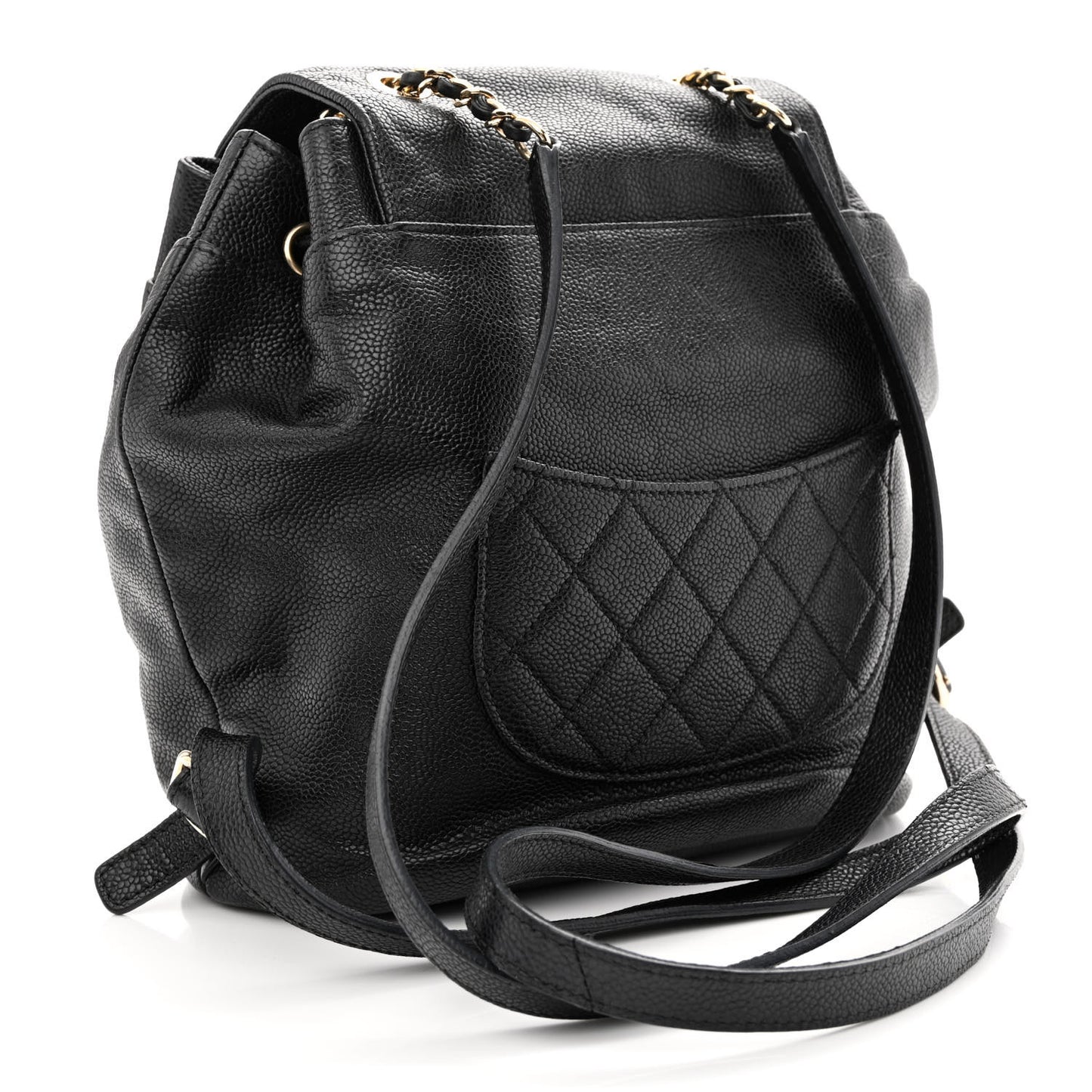 Caviar Quilted Backpack Black