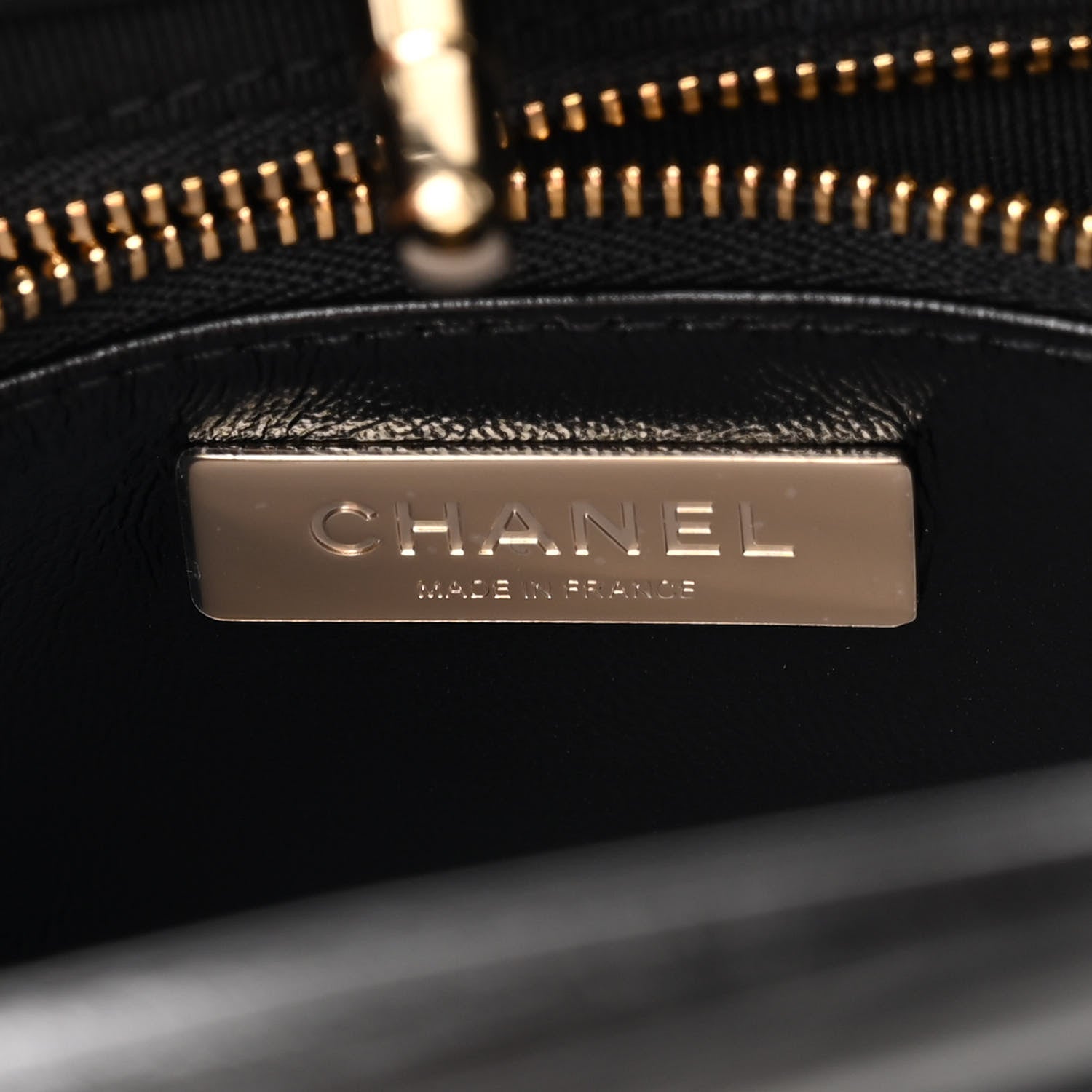 Chanel Shiny Crumpled Calfskin Quilted Mini 31 Shopping Bag Black 6 of 10