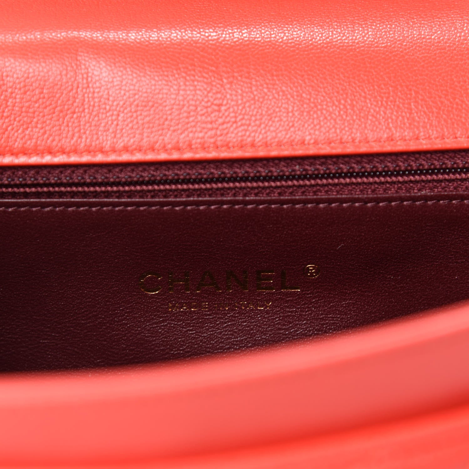 Chanel Shiny Goatskin Diagonal Quilted Small Flap Red 9 of 12