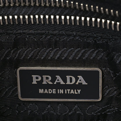 Prada Tessuto Nylon Saffiano Double Pocket Shoulder Bag Pink 6 of 10