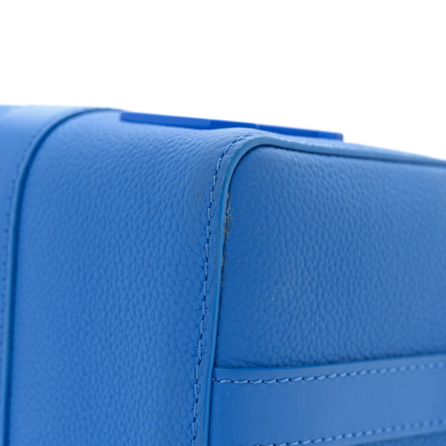 Grained Calfskin Aerogram City Keepall Bright Blue