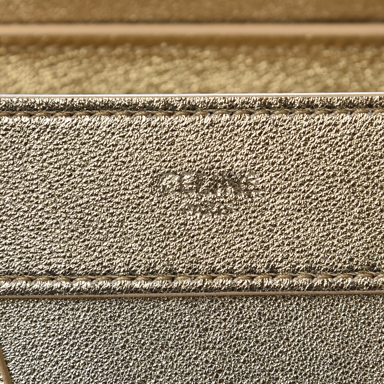 Celine Laminated Lambskin Nano Luggage Gold 8 of 13