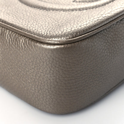 Gucci Metallic Pebbled Calfskin Small Soho Disco Bag Golden Beige 10 of 12