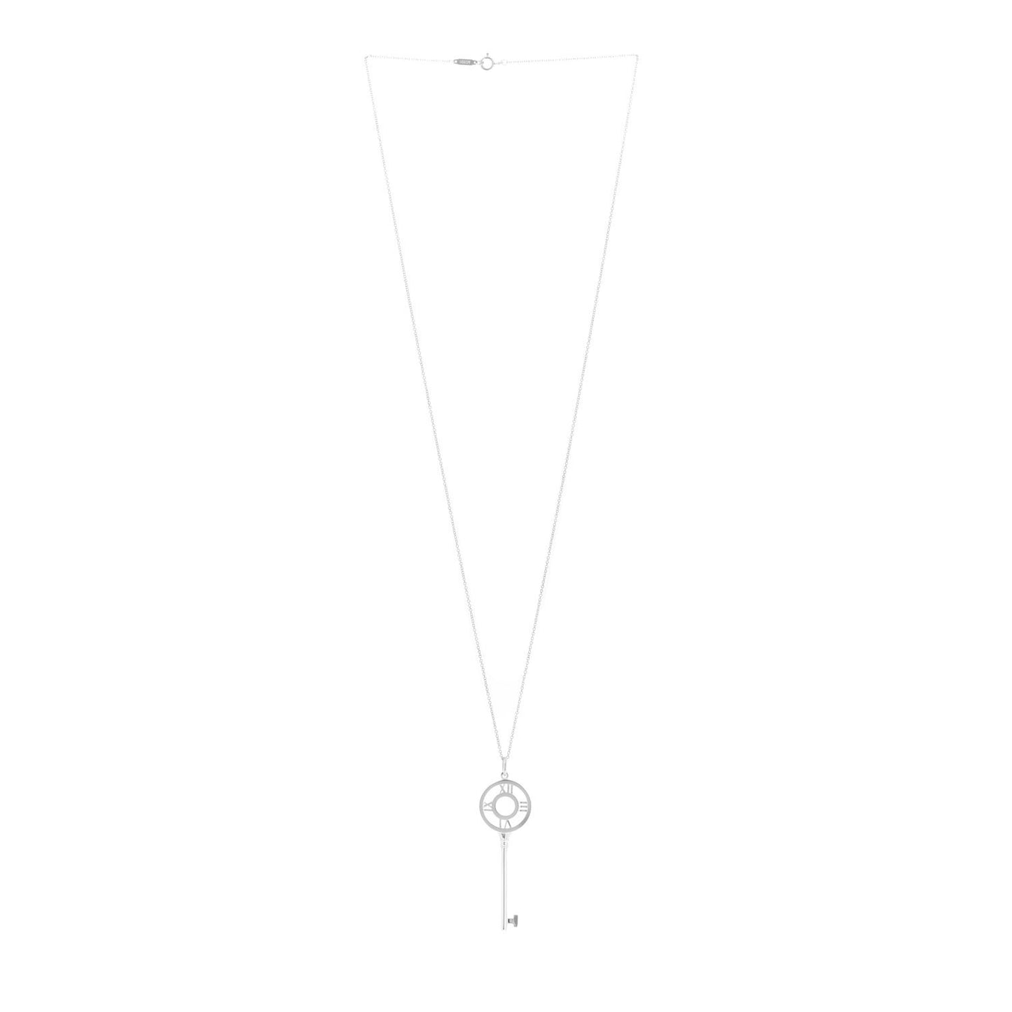 Sterling Silver Atlas Key Pendant Necklace