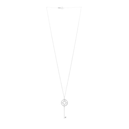 Tiffany Sterling Silver Atlas Key Pendant Necklace 3 of 6