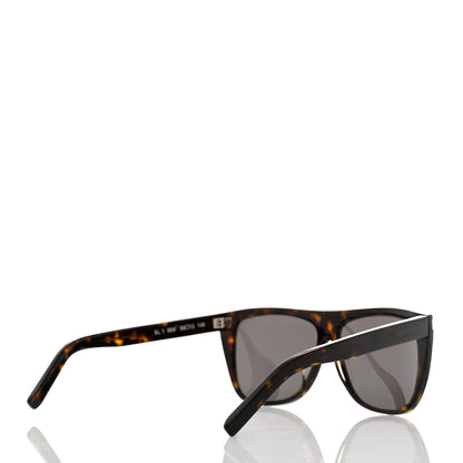 Saint Laurent Acetate Flat Top Sunglasses SL1 Tortoise 4 of 8