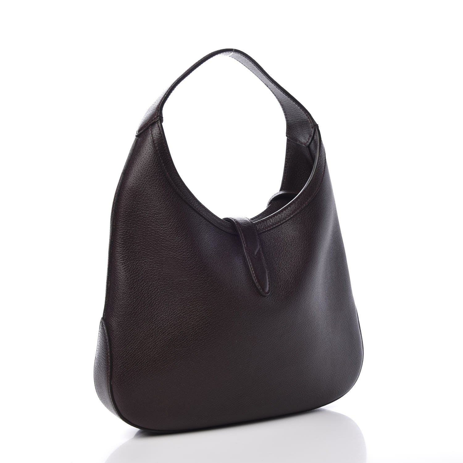Gucci Soft Grained Calfskin Web Medium Jackie Hobo Dark Brown 4 of 10