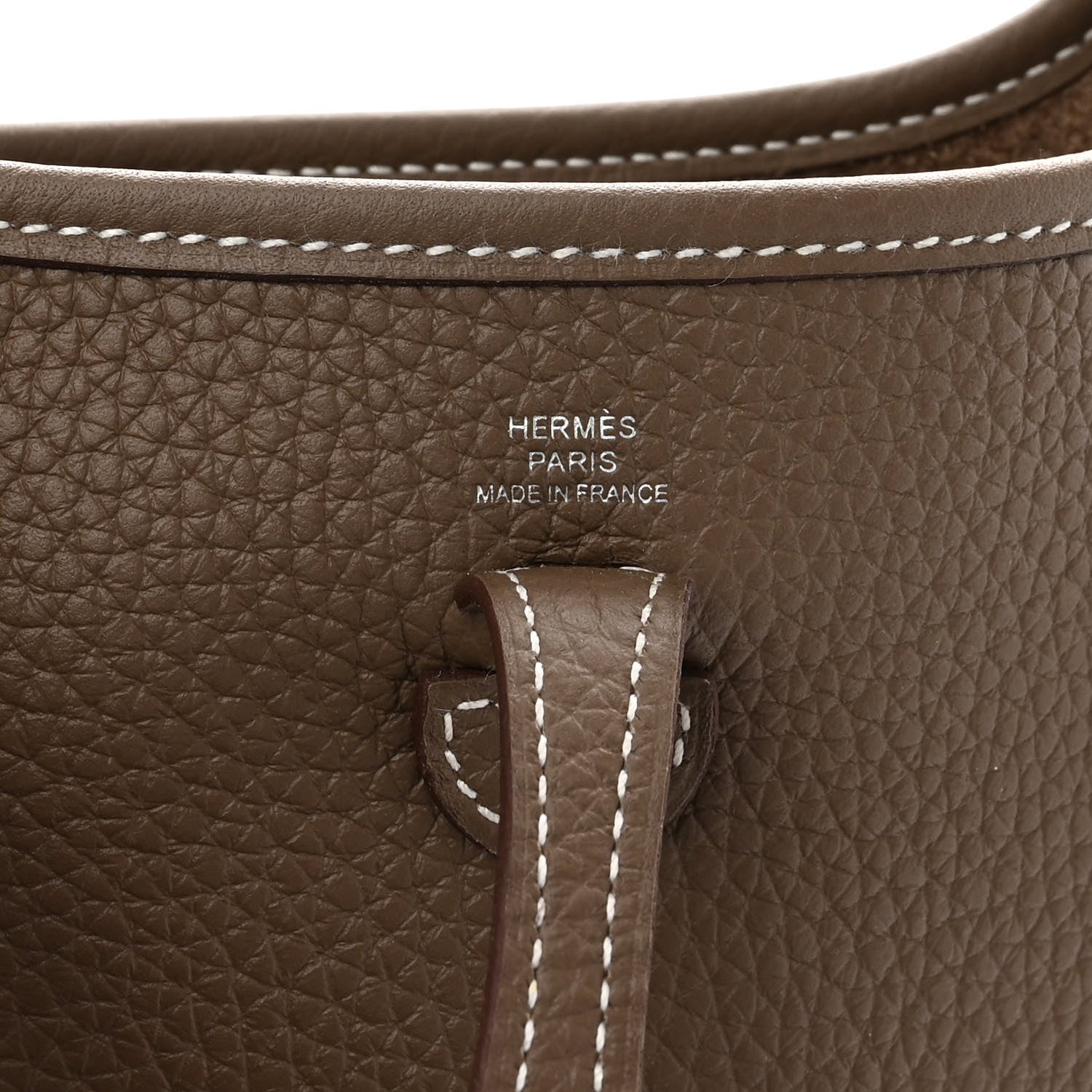 Hermes Taurillon Clemence Evelyne TPM Etoupe 6 of 11