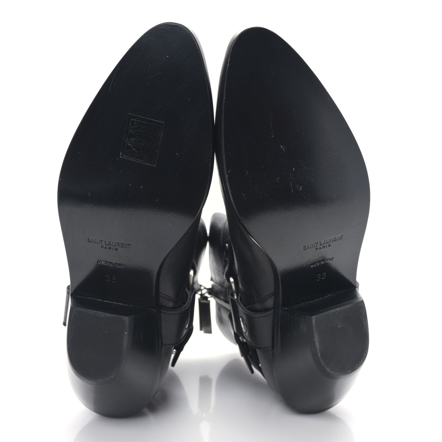 Saint Laurent Calfskin West Harness Boots 36 Black 5 of 8