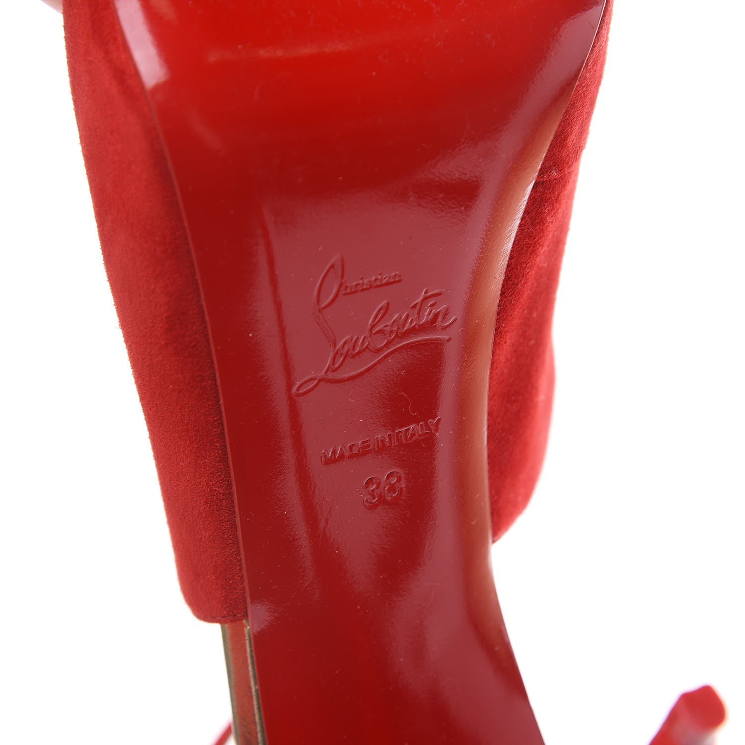 Christian Louboutin Suede Rosie 120 Pumps 38 Red 6 of 8