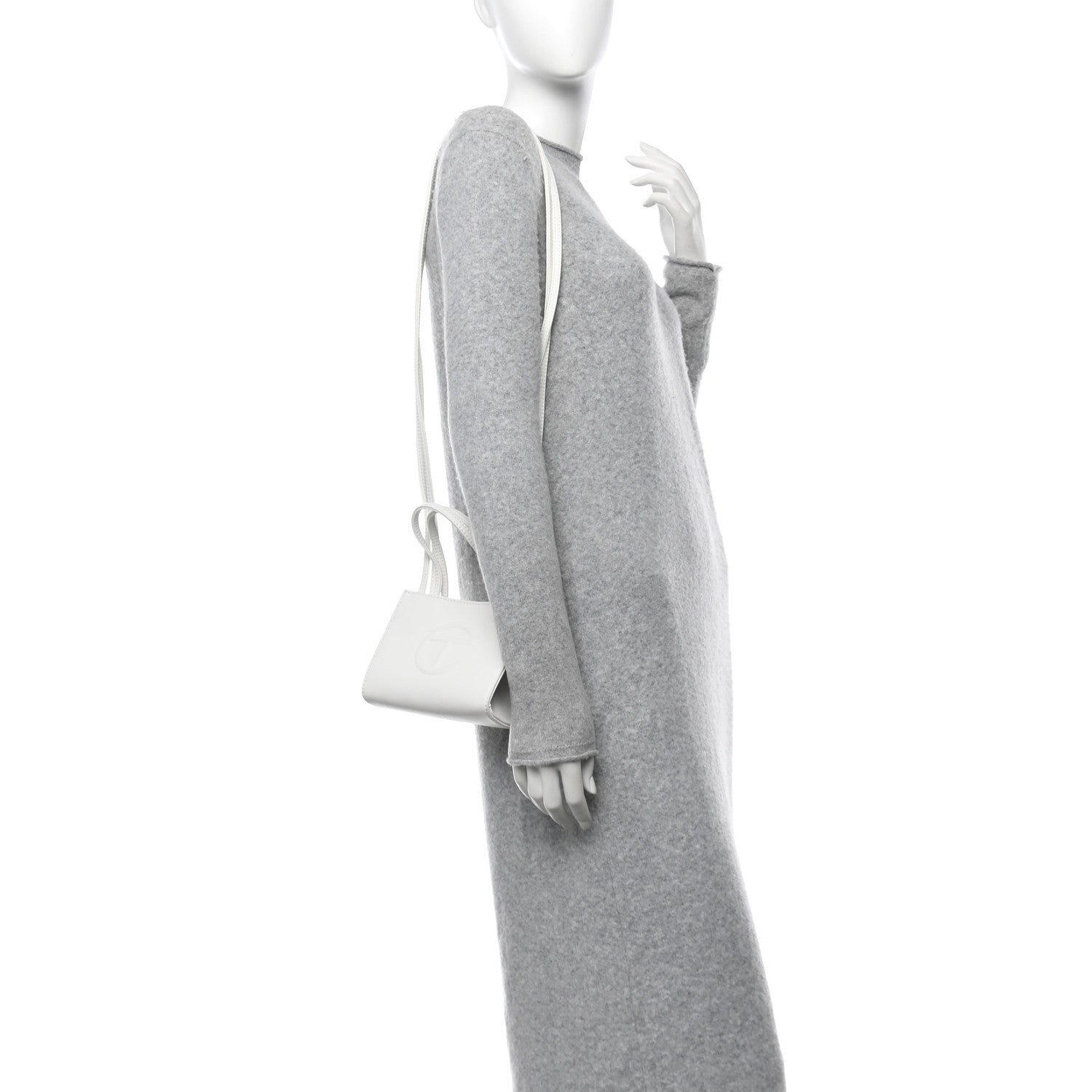 Telfar Vegan Leather Small Shopping Bag White 2 of 12