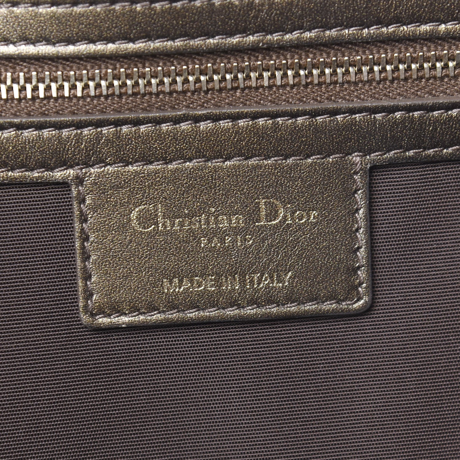 Christian Dior Coated Canvas Cannage Medium Panarea Tote Bronze 6 of 16