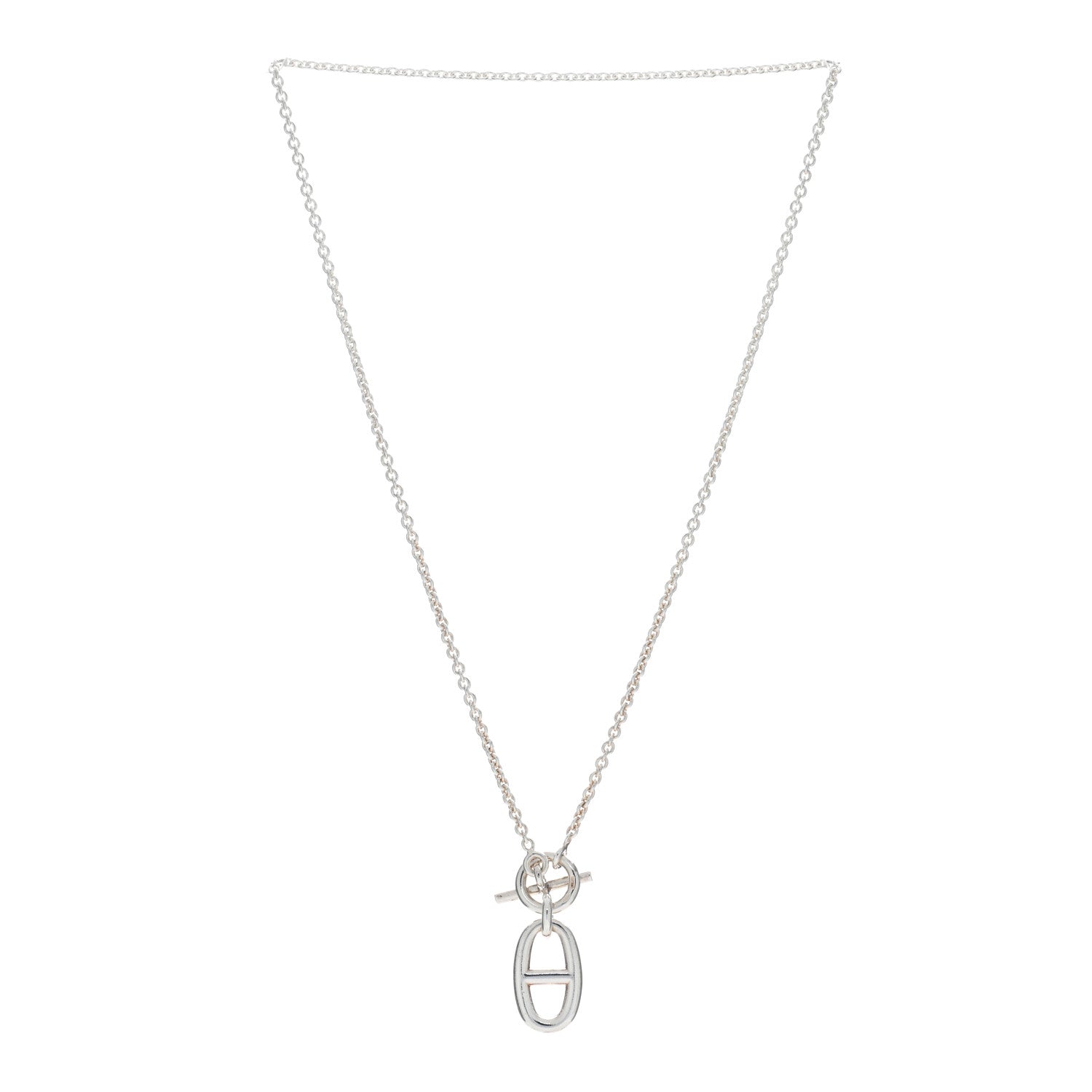 Hermes Sterling Silver Amulette Chaine d'Ancre Necklace 2 of 4