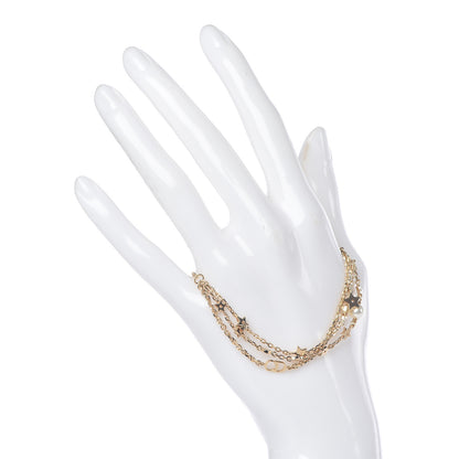 Christian Dior Metal Pearl Star CD Bracelet Gold 2 of 5