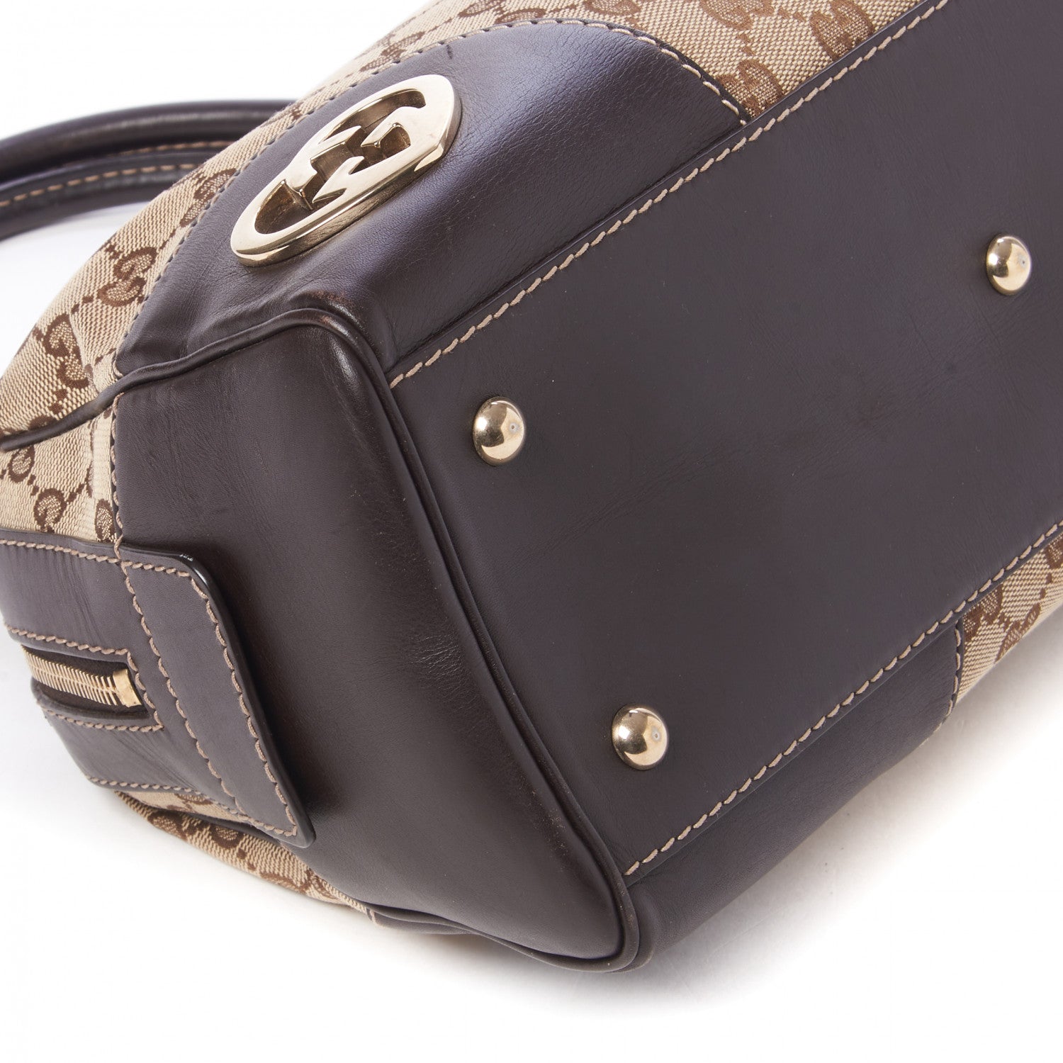 Gucci Monogram Heart GG Lovely Small Boston Dark Brown 5 of 8