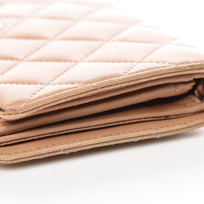 Chanel Lambskin Quilted Yen Wallet Beige 11 of 18