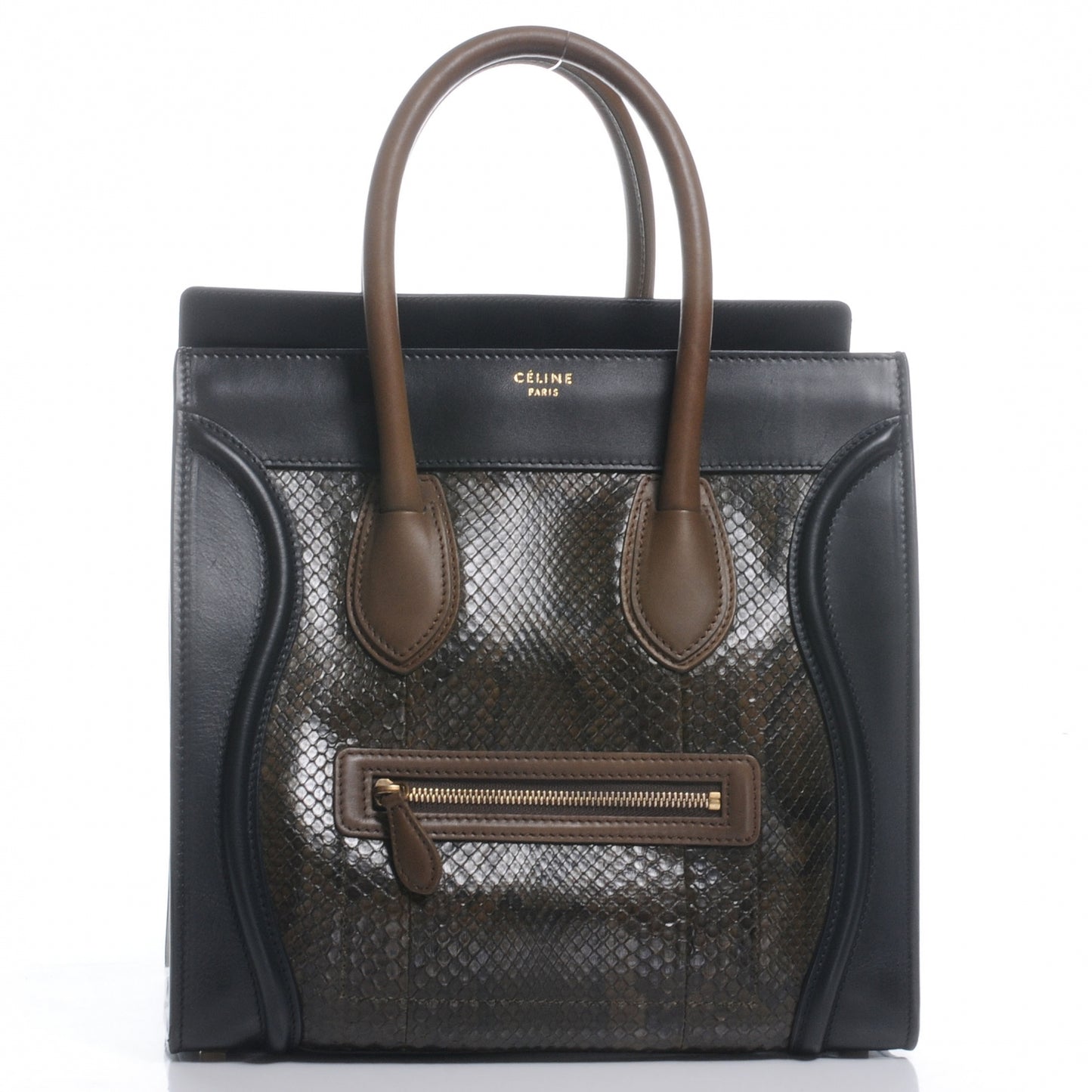Python Mini Tri-Color Luggage Green