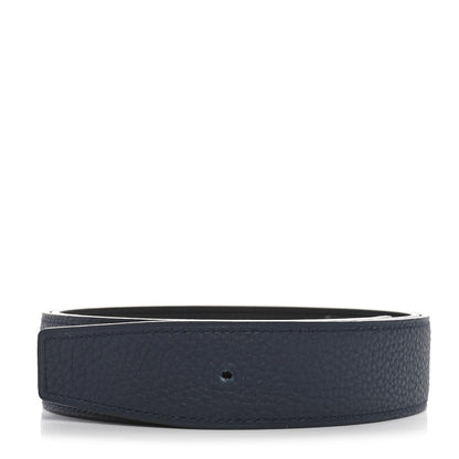 Hermes Epsom 32mm Belt Strap 80 32 Black Blue Nuit 1 of 5
