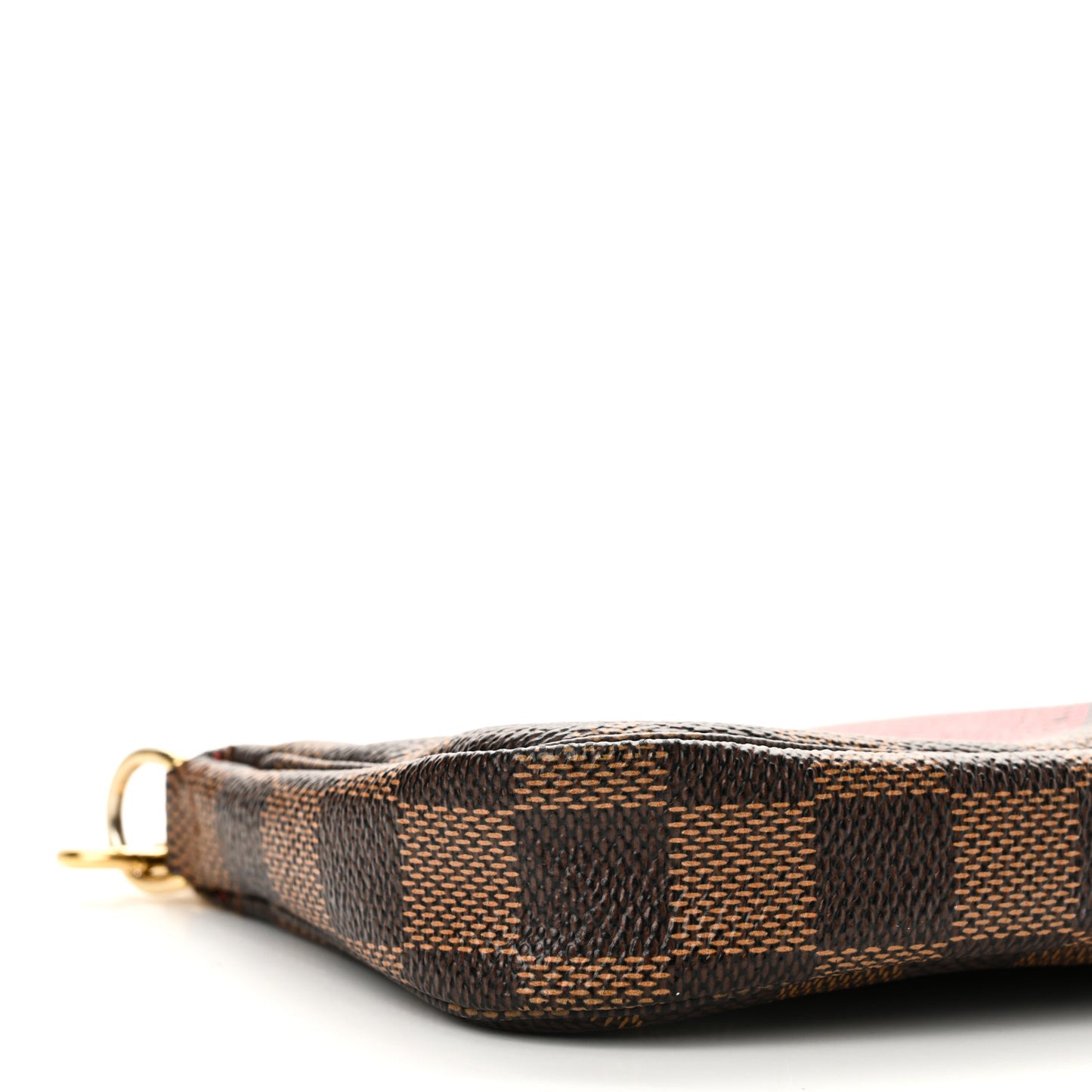 Damier Ebene Complice Trunks and Bags Mini Pochette Accessories Red