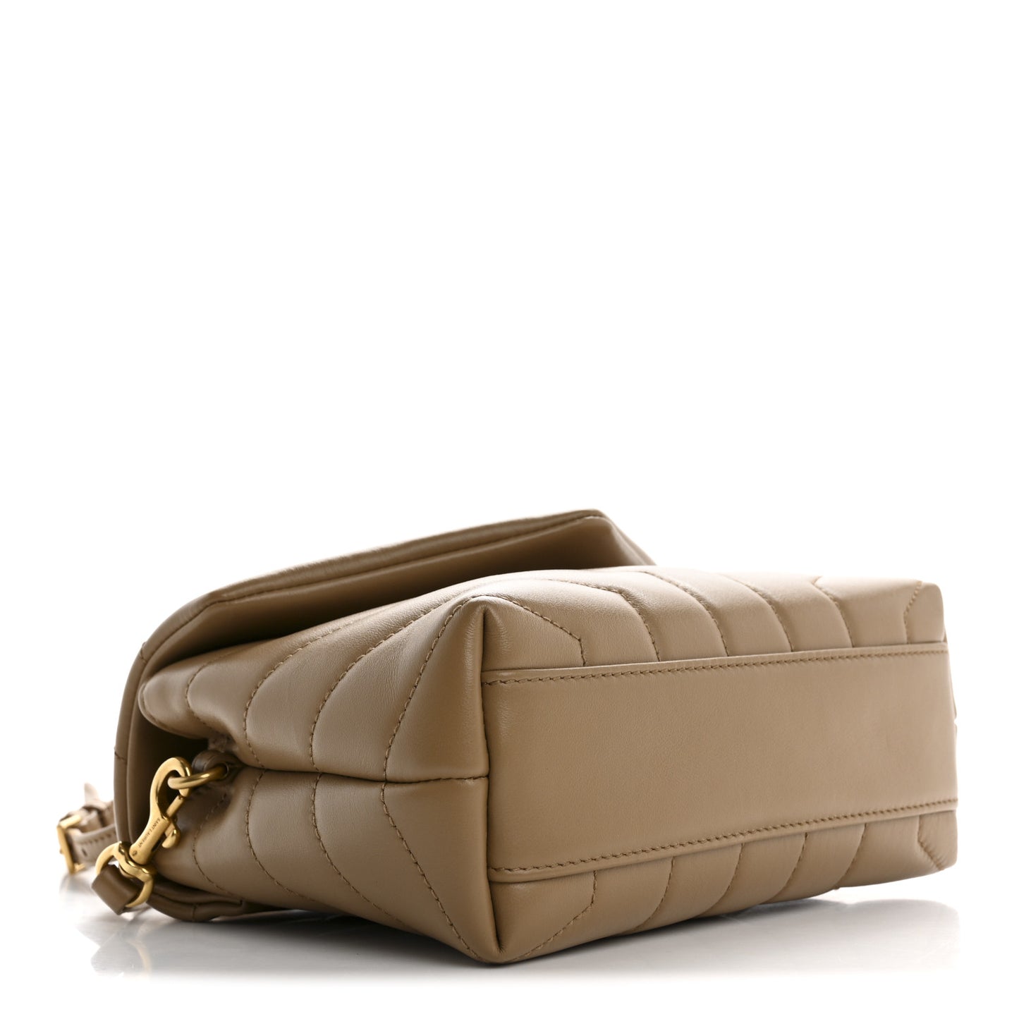 Calfskin Y Quilted Monogram Toy Loulou Crossbody Bag Natural Tan