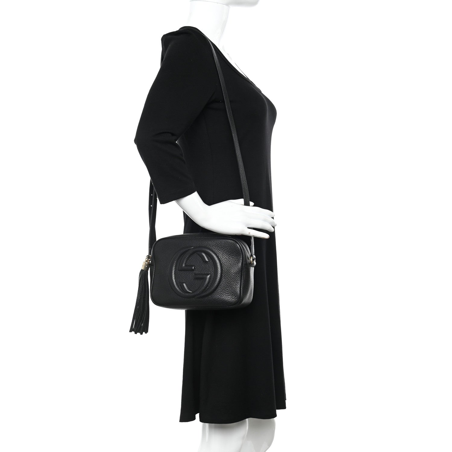 Gucci Pebbled Calfskin Small Soho Disco Bag Black 2 of 16