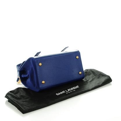 Saint Laurent Calfskin Canvas Small Muse Two Blue 4 of 6