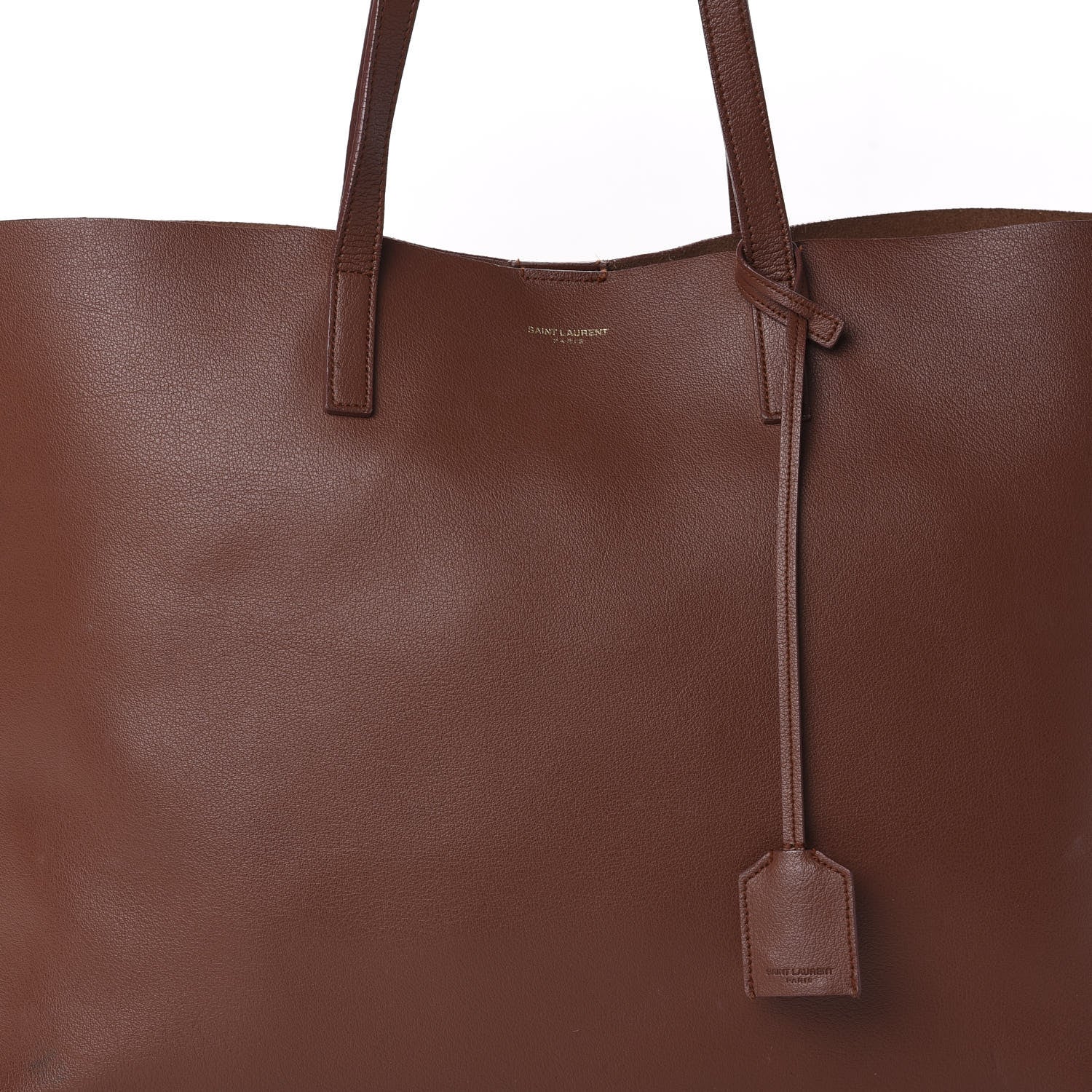 Saint Laurent Calfskin Large Shopping Tote Cognac 14 of 16