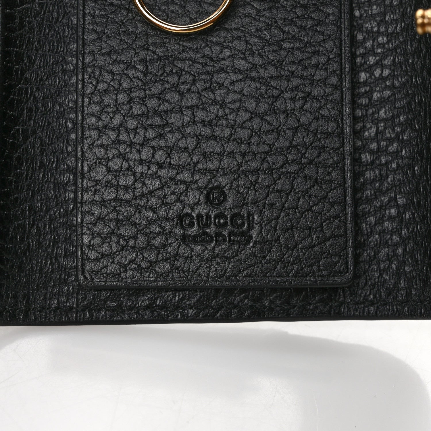 Gucci Dollar Calfskin GG Supreme Monogram GG Marmont 6 Key Holder Case Black Beige Ebony 6 of 7