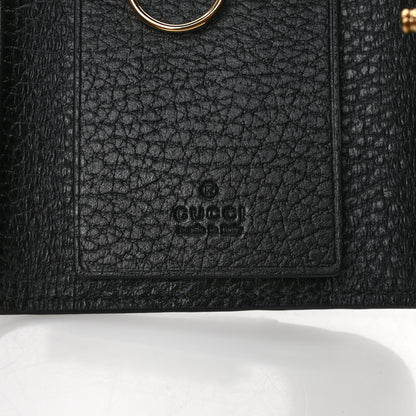 Gucci Dollar Calfskin GG Supreme Monogram GG Marmont 6 Key Holder Case Black Beige Ebony 6 of 7