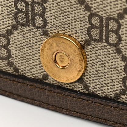 Gucci X BALENCIAGA BB Supreme Monogram Web Small Ophidia Shoulder Bag Beige New Acero 12 of 14