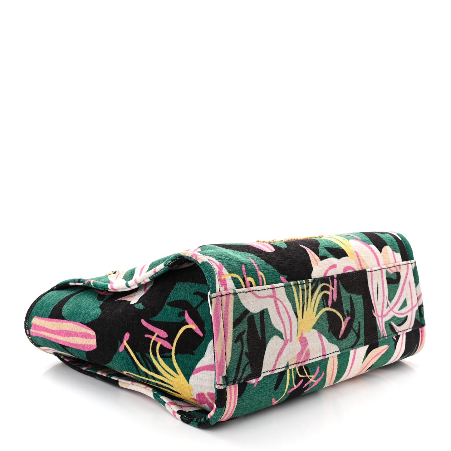 Velvet Calfskin Beaded Small Deauville Tote Pink Green Black