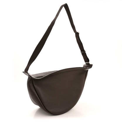 The Row Grained Calfskin Large Slouchy Banana Bag Brunette 3 of 11