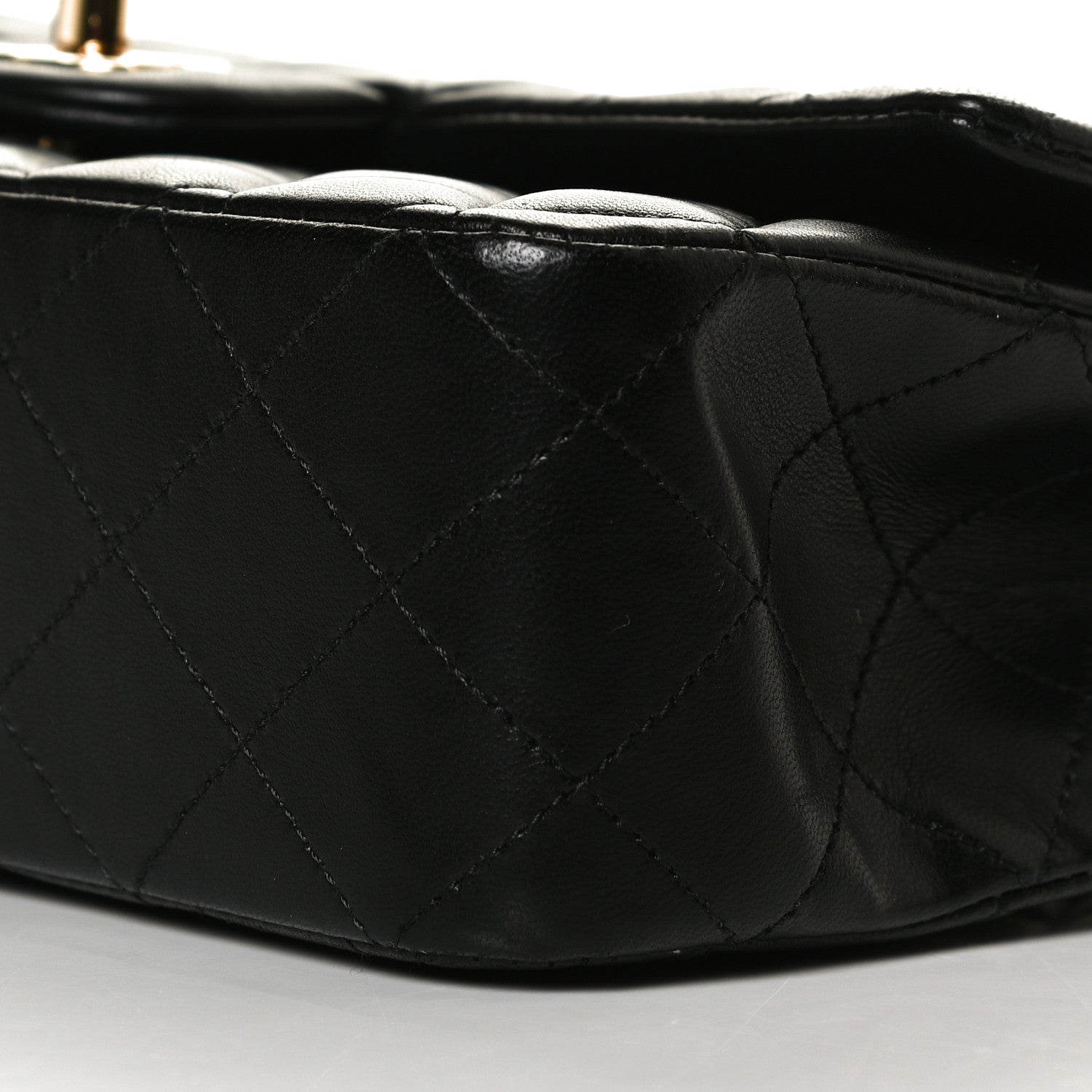 Chanel Lambskin Quilted Medium Double Flap Black 9 of 16